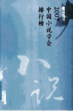 2007中国小说学会排行榜 封面