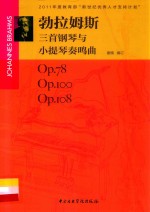 勃拉姆斯三首钢琴与小提琴奏鸣曲  Op.78 Op.100 Op.108