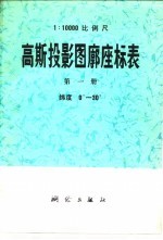 1：10000比例尺高斯投影图廓座标表  第1册  纬度0°-30°