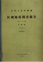 中华人民共和国区域地质调查报告  比例尺1：200000  平阳幅  地质部分