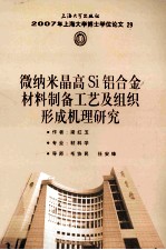 2007年上海大学博士学位论文  29  微纳米晶高Si铝合金材料制备工艺及组织形成机理研究