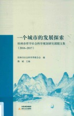 一个城市的发展探索