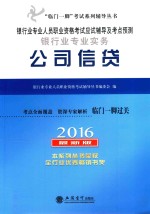 银行业专业人员职业资格考试应试辅导及考点预测  银行业专业实务  公司信贷  2017最新版