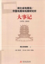 湖北省地震局  中国地震局地震研究所大事记  1978-2018