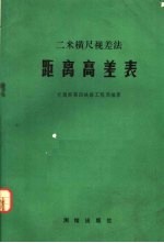 二米横尺视差法距离高差表