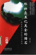 赌石  3  那块卖五亿美金的赌石  投资黑乌沙的技巧与陷阱