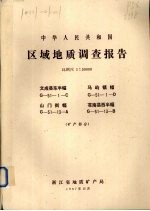 中华人民共和国区域地质调查图幅说明书  比例尺1：50000  文成县东半幅  马屿镇福  山门街幅  苍南县西半幅  矿产部分