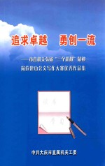 追求卓越  勇创一流  市直机关弘扬  三个超越  精神岗位建功公文写作大赛优秀作品集