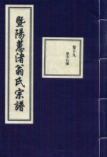 暨阳蕙渚翁氏宗谱  卷19