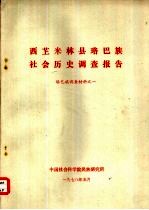 西芷米林县珞巴族社会历史调查报告  珞巴族调查材料之一