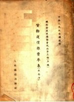 中央人民政府铁道部  铁路贷运运价杂费规程  第3编  上  贷物运价杂费率表  北南方