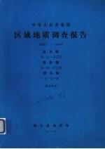 中华人民共和国区域地质调查报告  比例尺1：200000  温州幅  黄岩幅  洞头幅  地质部分